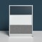 Luxor Workflow Modular Wall Room Divider System - Silver Frame - 53" x 70" Wide Panel Starter Wall with Whiteboard MW-5370-FWCGWG - alternate 2